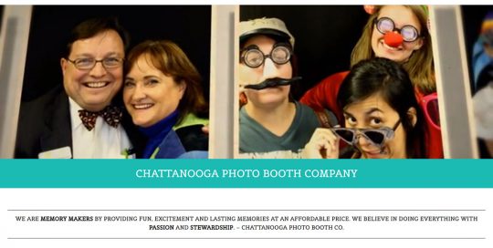 Chattanooga Photo Booth Company's website image