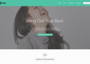 Henick Orthodontics website Featured Image