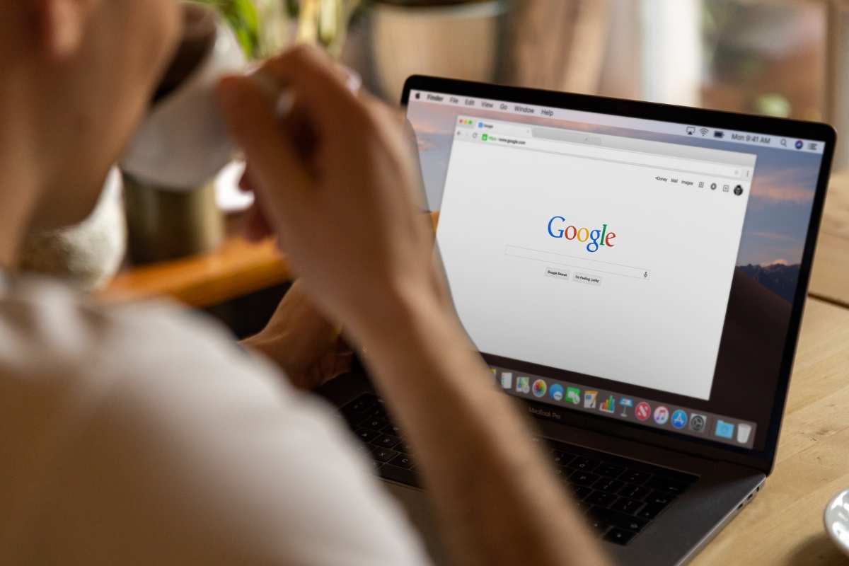 photo of a laptop searching on Google